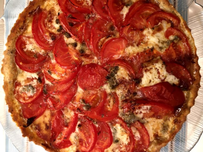 Tarte à la tomate et au gorgonzola mascarpone