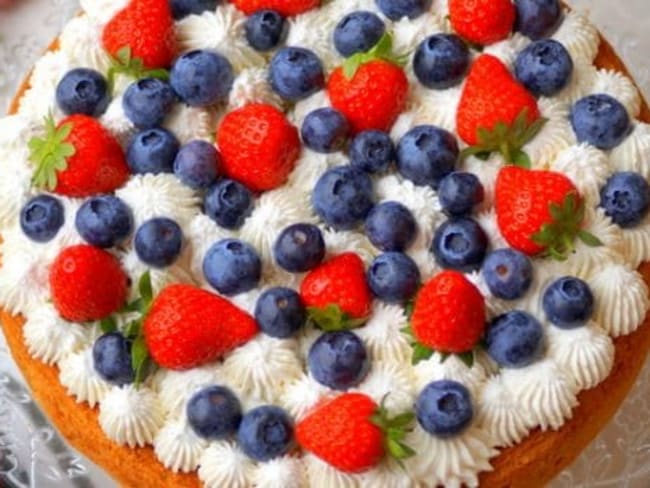 Gâteau nuage aux fruits rouges