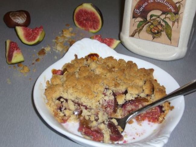 Crumble de figues à la farine de châtaigne