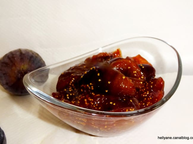 Chutney de figues, miel, gingembre