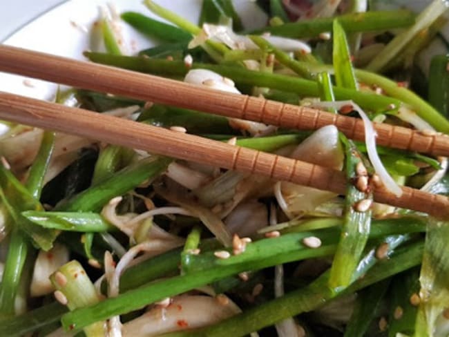 Pajeori- Salade coréenne de ciboules chinoises