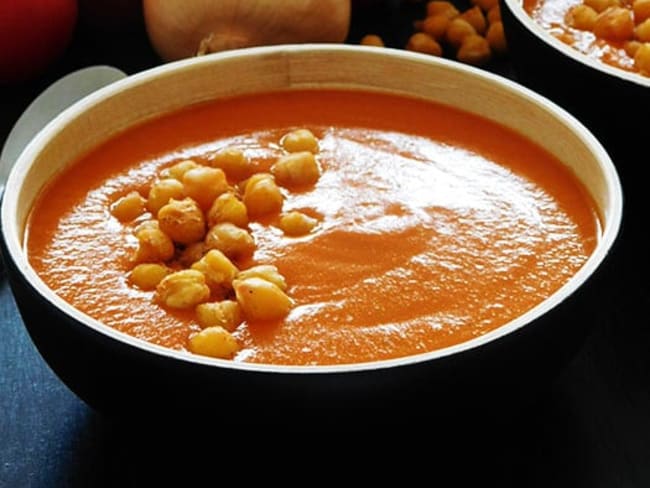 Velouté de tomates et pois chiches : facile et délicieux