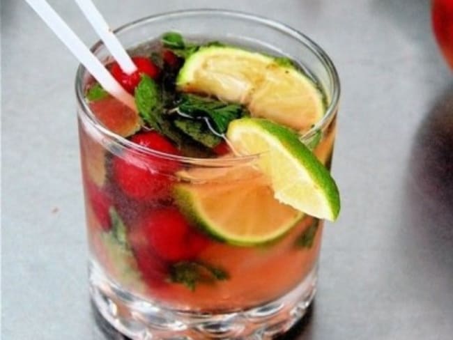 Cocktail Mojito framboise