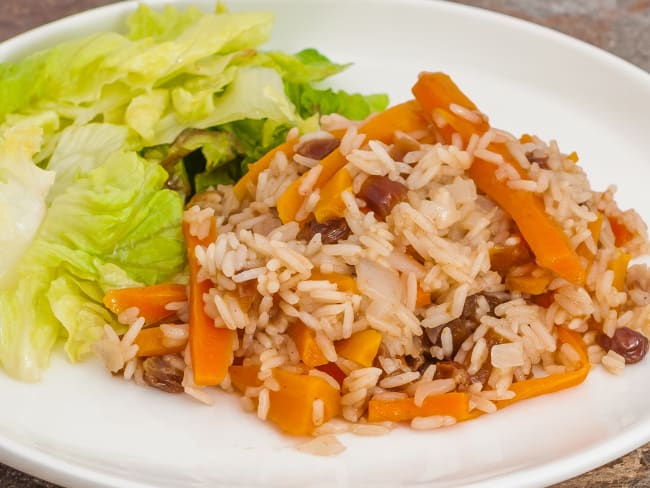 Pilaf aux carottes et fruits secs 