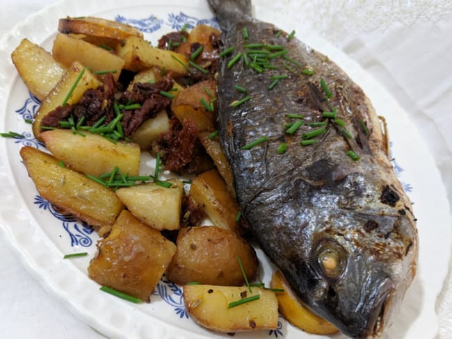 Poisson au four : dorade rôtie au citron confit