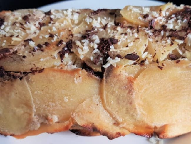 Gâteau/cake aux pommes, amandes et chocolat 