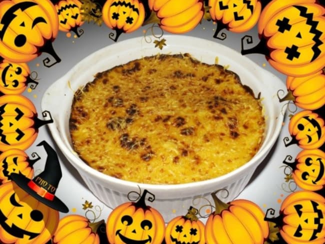 Hachis parmentier de courge, carottes et pommes de terre à la viande