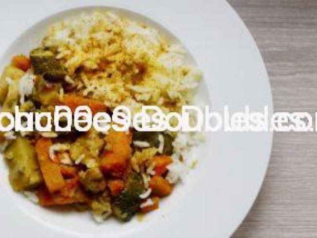 Légumes épicés et riz basmati