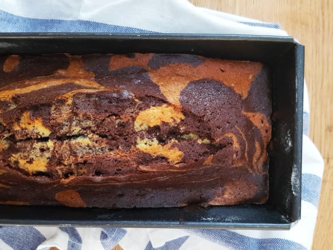 Cake marbré vanille-chocolat : un classique !