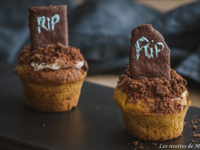 Muffins RIP au potimarron pour Halloween