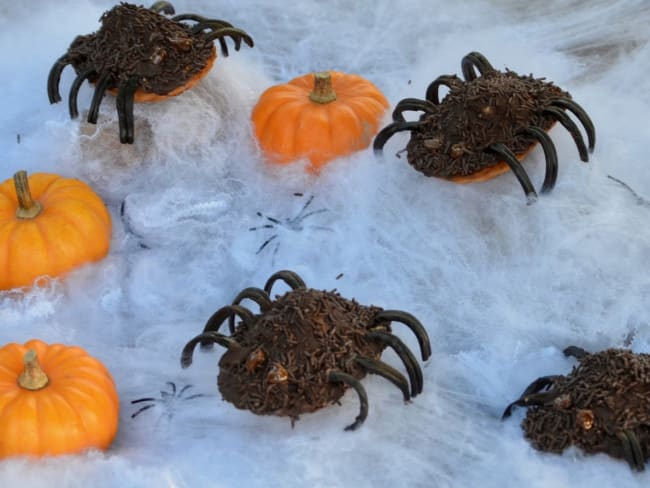 Araignées velues au chocolat pour Halloween