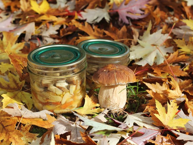 Conserves de cèpes au naturel pour en profiter toute l'année