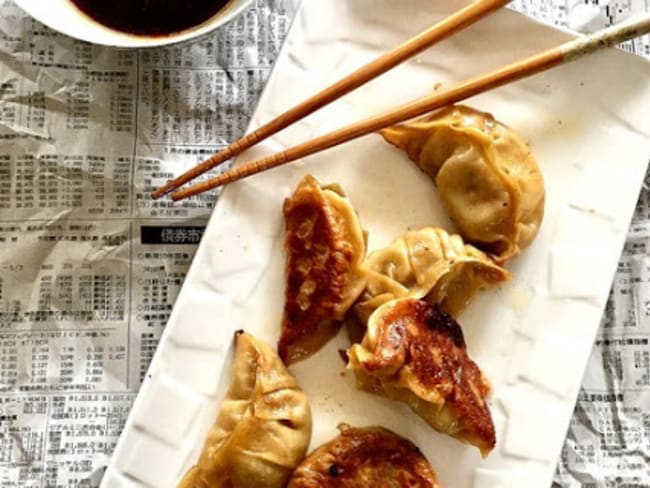 Raviolis chinois au boeuf (beef potstickers)