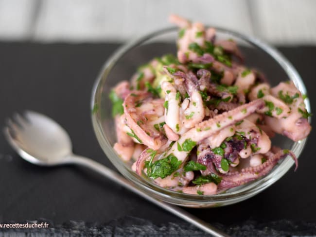 Salade de poulpe, d'encornets ou de chipirons