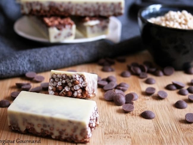 Barres chocolatées au quinoa soufflé