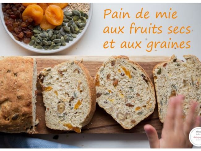 Pain de mie aux fruits secs et aux graines