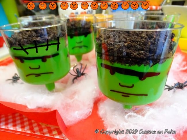 Crème Frankenstein pour fêter Halloween