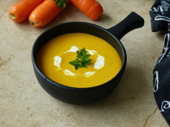 Velouté de carottes au lait de coco pour se réchauffer