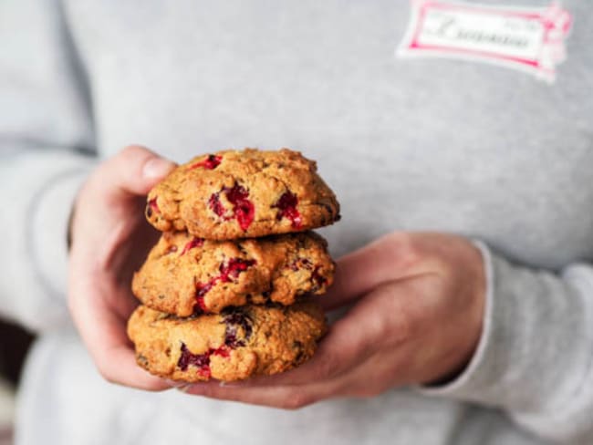 Cookies aux cranberries fraîches et au chocolat noir