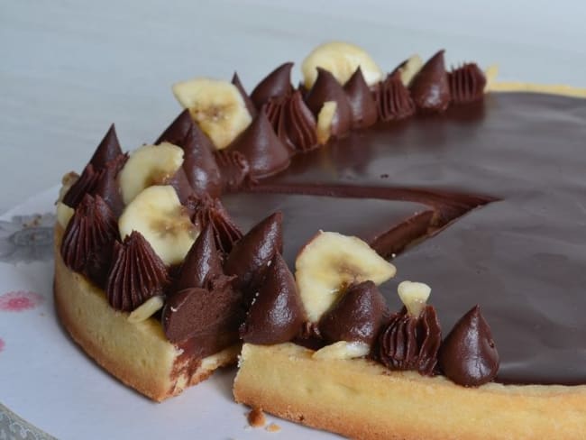 Tarte chocolat-banane