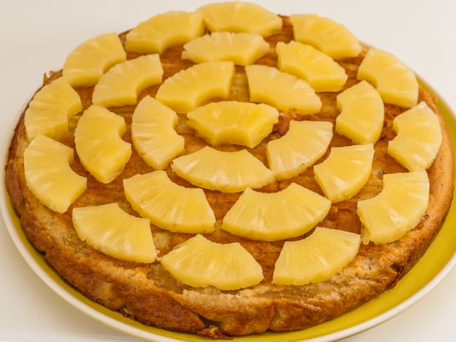 Tarte au lait et ananas