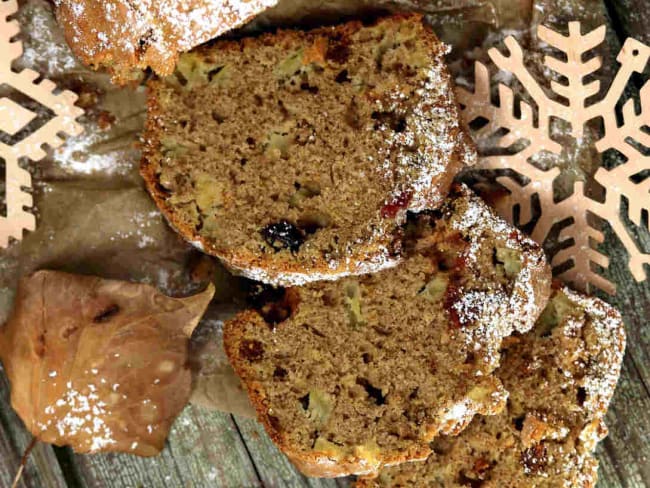 Cake aux mulberries,  cranberries et pommes