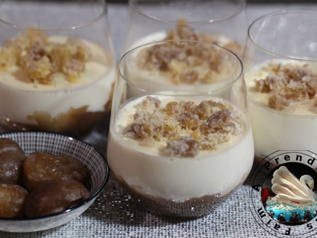 Panna cotta à  la crème de marron au Cook Expert