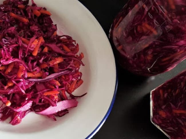 Salade de chou rouge mariné