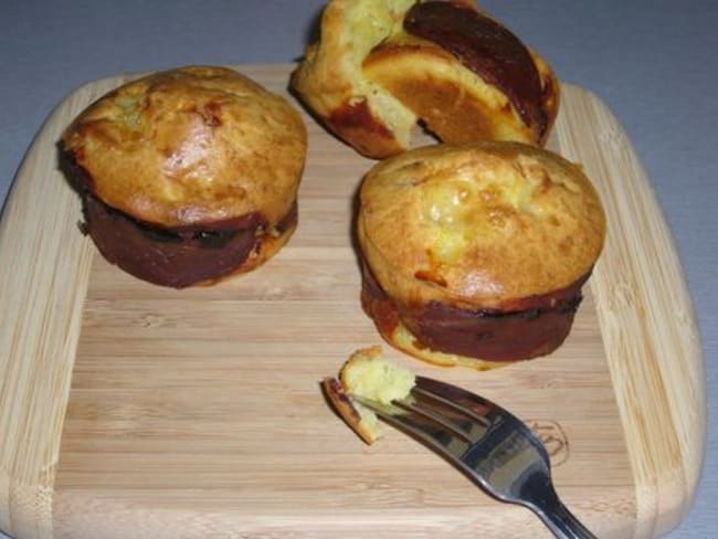 Mini cakes ou muffin au magret de canard et aux pommes