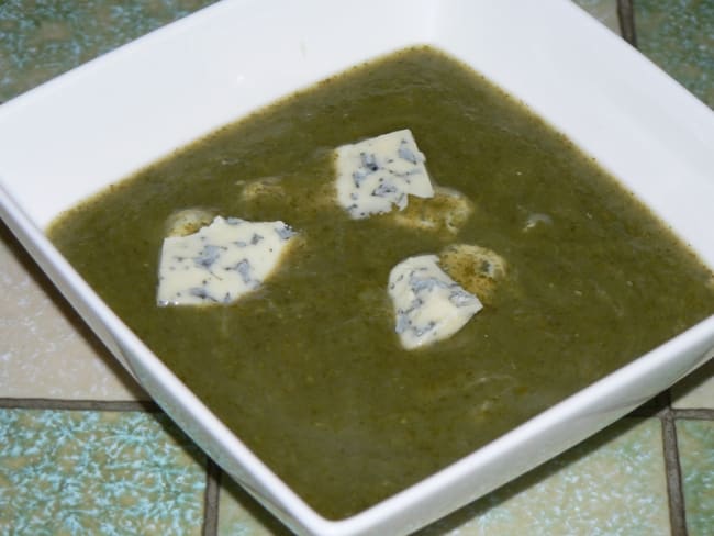 Soupe de cresson au bleu d’Auvergne