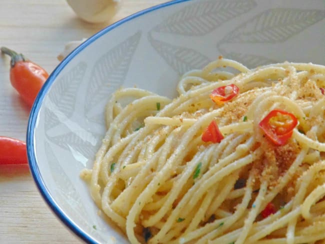 Spaghetti ail, huile et piment