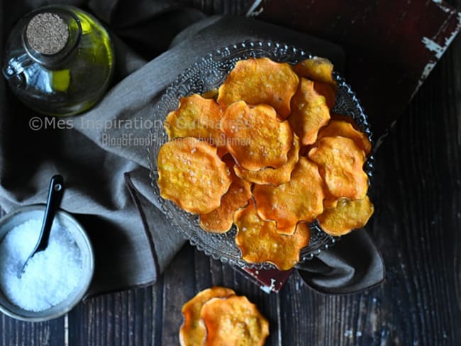 Chips de patates douces croustillantes