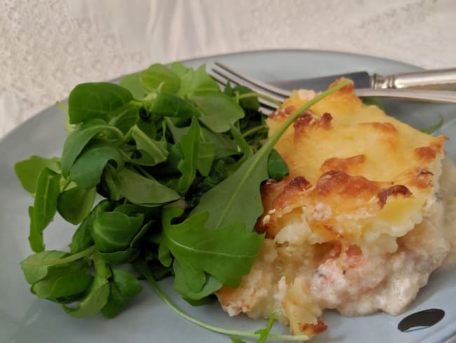 Gratin de poisson façon Parmentier.