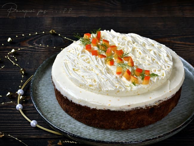 Gâteau panais, noix, orange, épices