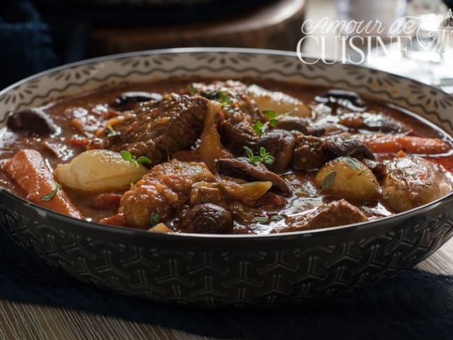 boeuf bourguignon sans vin