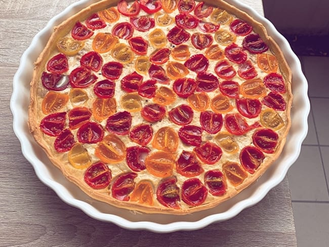 Tarte au thon et aux tomates-cerises