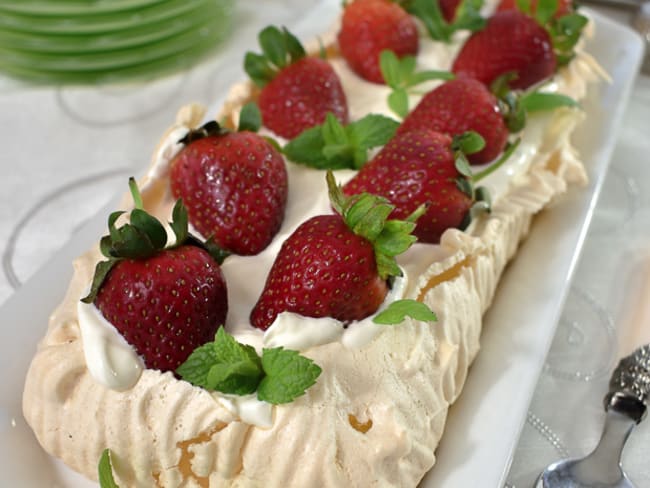 Pavlova aux fraises