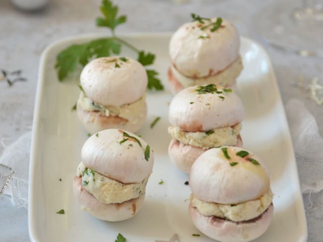 Macarons de champignons farcis à l'okara