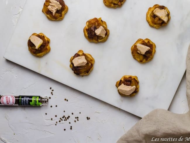 Mini-tatin, Tatin de pommes, et Samossas au foie gras pour les fêtes