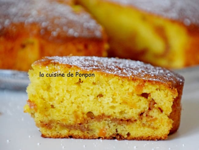 Gâteau moelleux à la confiture de clémentine corse et confiture de lait Raffolé