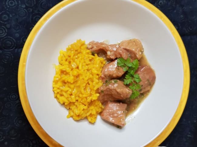 Mijoté de veau gremolata et son risotto au safran