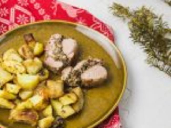 Plat de Noël: filet mignon farci aux champignons