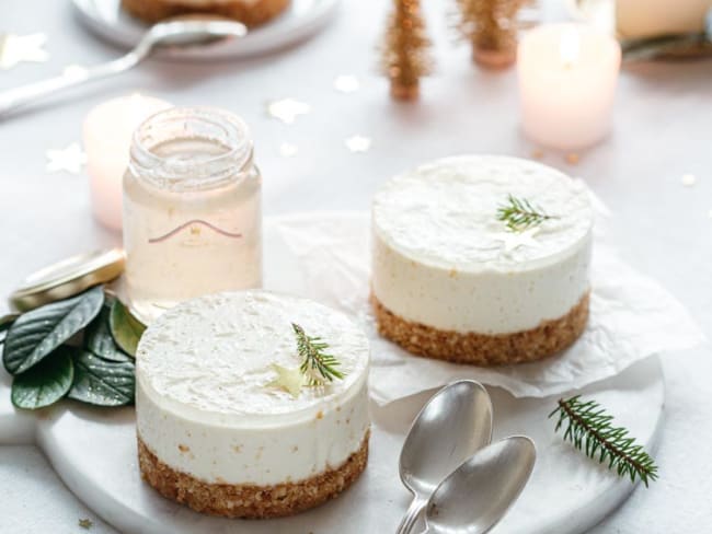 Cheesecake à la gelée de champagne sans cuisson pour un Noël sans stress