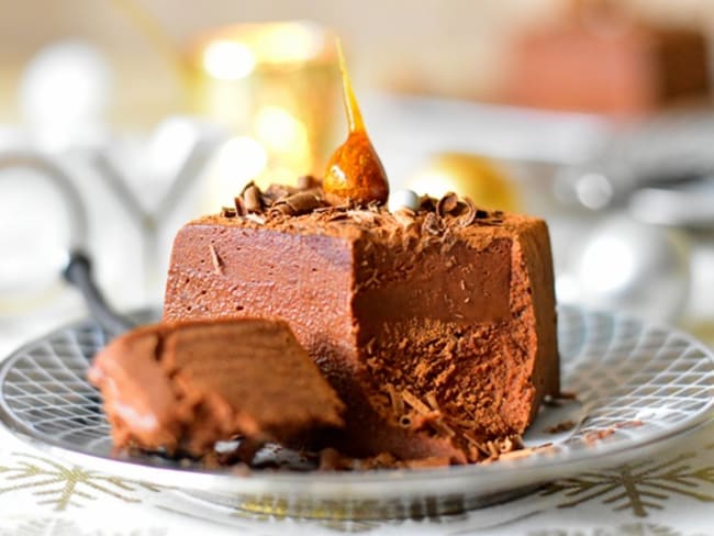 Marquise au chocolat et crème de marron