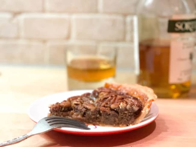 Tarte aux pacanes, érable et whisky