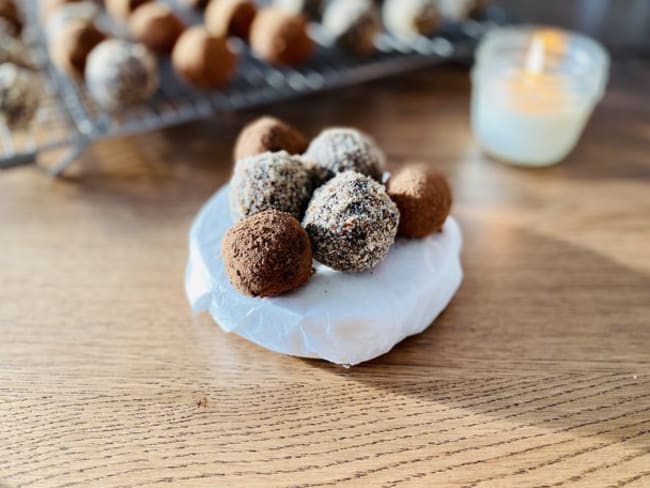 Truffes vegan au chocolat noir