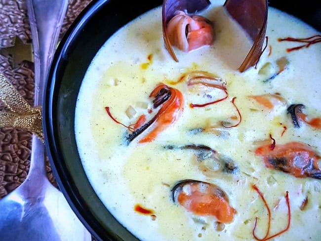 Crème de moules au safran