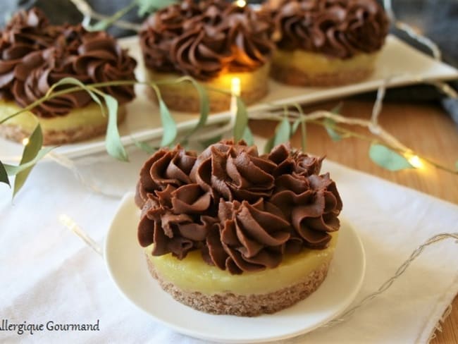 Entremets ananas crème au chocolat