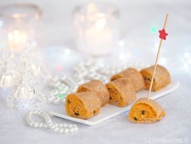 Crêpe roulée apéro à la truffe noire pour les fêtes