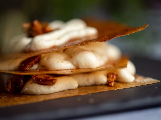 Faux millefeuille aux cacahuètes